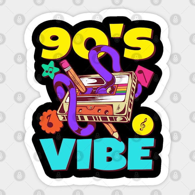 90's Costume Outfit 1990's Fashion Cassette | 90's Vibe, 90s Sticker by auviba-design